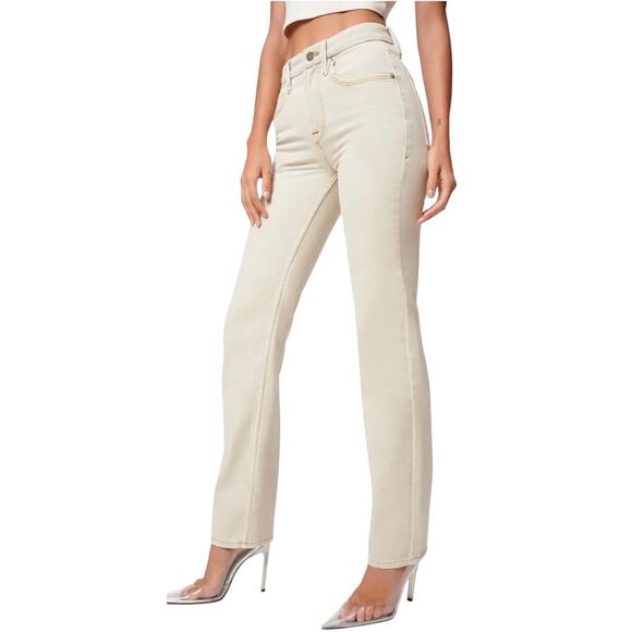 NWT Good American Good 90’s Icon Jeans in Bone Size 8 - Picture 1 of 12